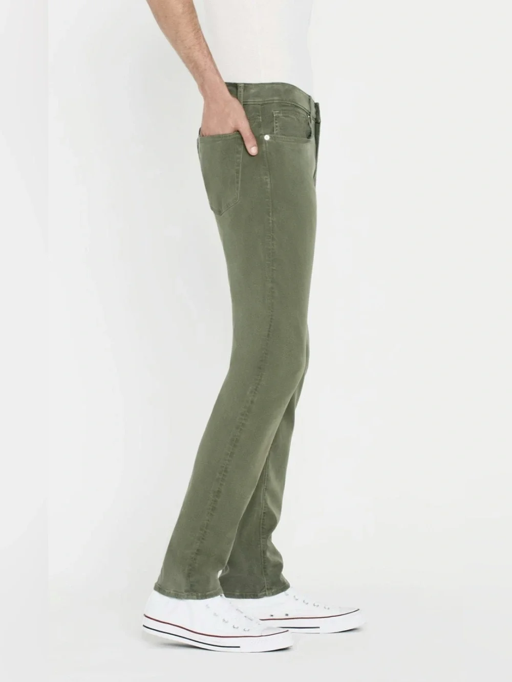 Frame Denim Slim Men’s Jeans in Washed Military